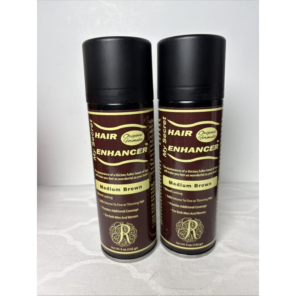 2 Can Lot My Secret Hair Enhancer Original Formula Medium Brown 5 Oz New